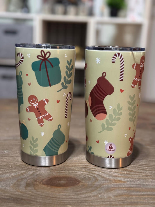 Christmas Stocking and Gift Design Tumbler-Double Wall Insulated