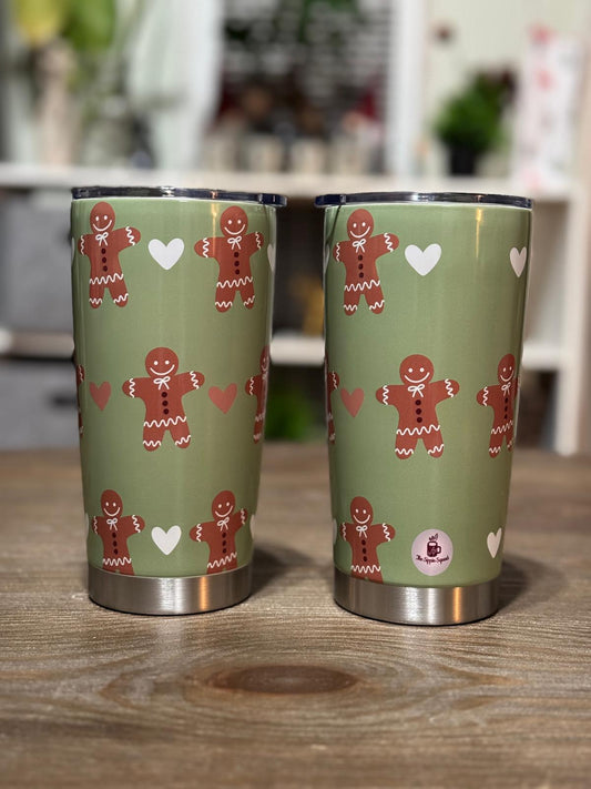 Christmas Gingerbread Tumbler-Double Wall Insulated